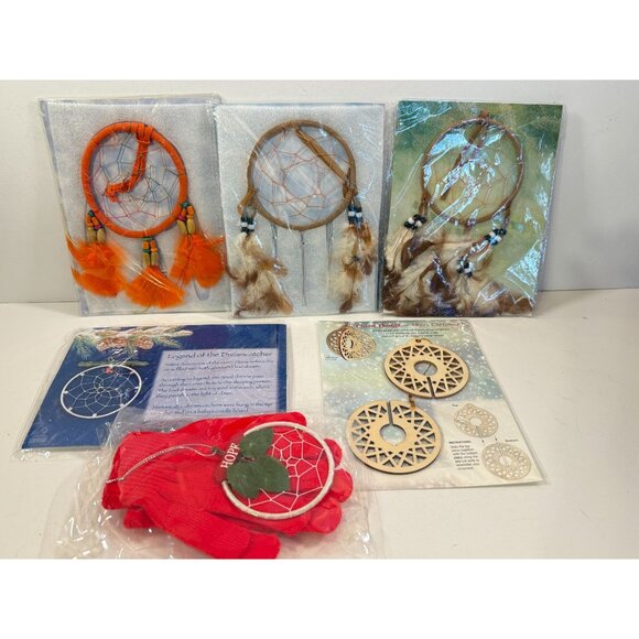 Vintage Small Dreamcatchers Ornaments Lot of 6 NEW - Picture 1 of 7